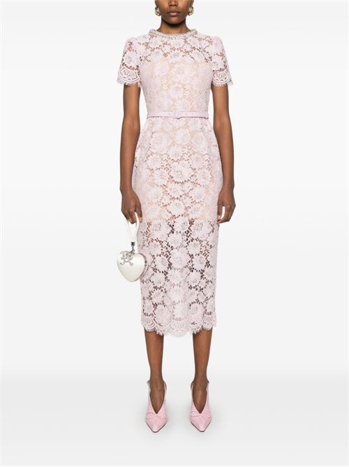 Lace and pearl midi dress SELF PORTRAIT | SS25060MAPINK